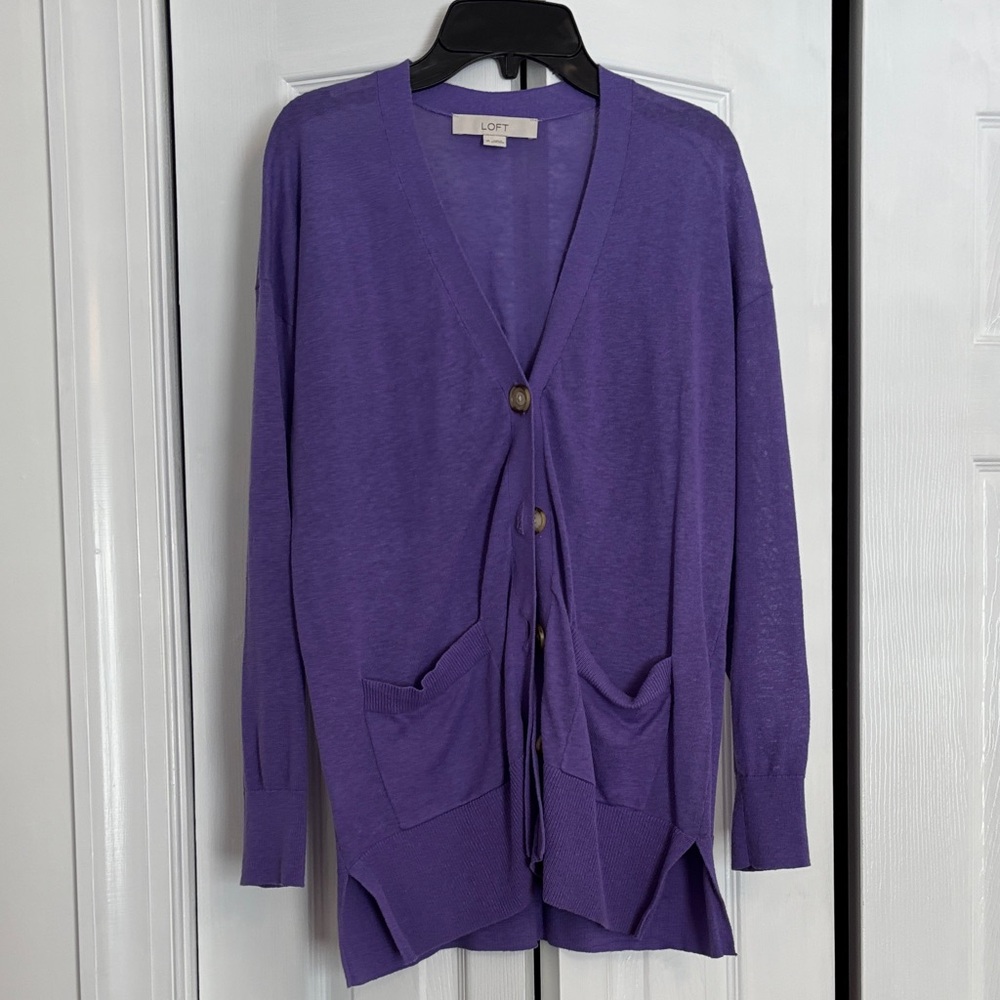 LOFT Purple Women's Cardigan